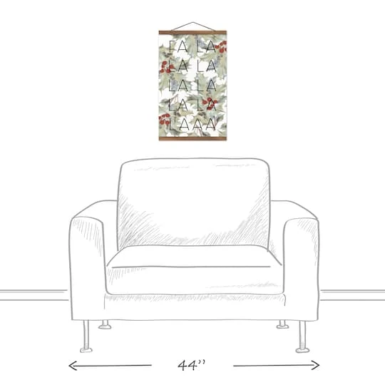Fa La La La 12x18 Teak Hanging Canvas 6 Fa La La La 12x18 Teak Hanging Canvas - Image 4