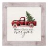 Christmas Truck Western White Framed Print -Michaels X-Mas Decor D518554S 1