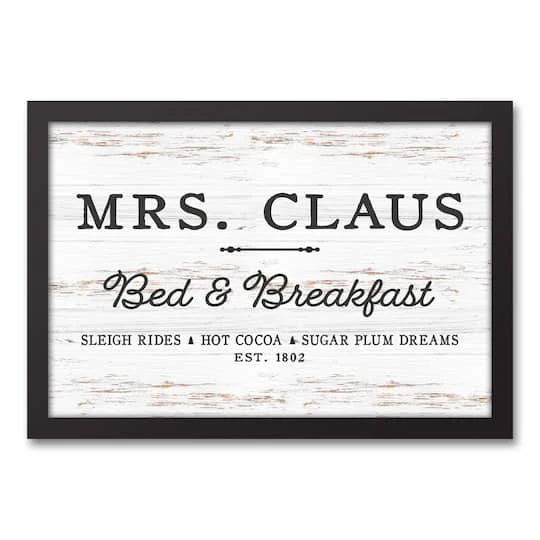Mrs. Claus Bed Breakfast 18x12 Black Framed Canvas 4 Mrs. Claus Bed Breakfast 18x12 Black Framed Canvas - Image 2
