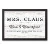 Mrs. Claus Bed Breakfast 18x12 Black Framed Canvas -Michaels X-Mas Decor D518559S 1