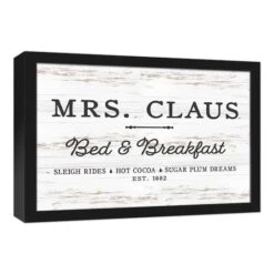 Mrs. Claus Bed Breakfast 18x12 Black Framed Canvas 9 Mrs. Claus Bed Breakfast 18x12 Black Framed Canvas -Michaels X-Mas Decor D518559S 2