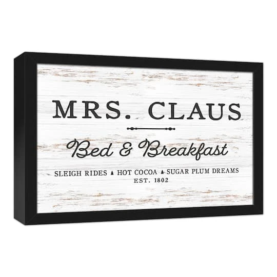 Mrs. Claus Bed Breakfast 18x12 Black Framed Canvas 5 Mrs. Claus Bed Breakfast 18x12 Black Framed Canvas - Image 3