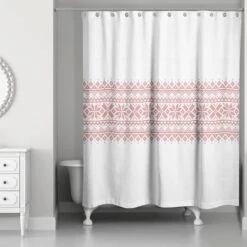 Knit Snowflakes Shower Curtain -Michaels X-Mas Decor D518568S 2