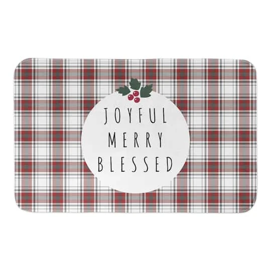 Designs Direct Joyful Merry Blessed Bath Mat, 34" X 21" 4 Designs Direct Joyful Merry Blessed Bath Mat, 34" X 21" - Image 2