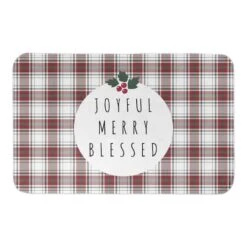 Designs Direct Joyful Merry Blessed Bath Mat, 34" X 21"