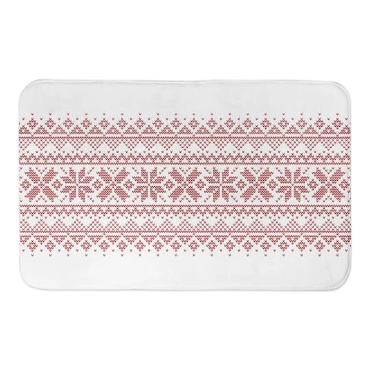 Designs Direct Knit Snowflakes Bath Mat, 34" X 21" 4 Designs Direct Knit Snowflakes Bath Mat, 34" X 21" - Image 2