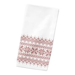 Knit Snowflakes 10x10 Cotton Twill Napkin 8 Knit Snowflakes 10x10 Cotton Twill Napkin -Michaels X-Mas Decor D518589S 2