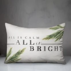 All Is Bright 14x20 Throw Pillow -Michaels X-Mas Decor D518592S 2