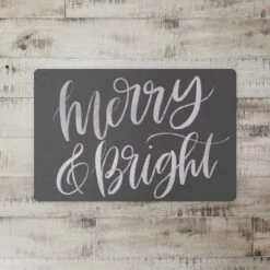 Merry And Bright 27x18 Floor Mat -Michaels X-Mas Decor D518604S 2
