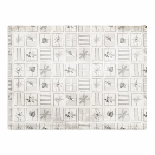 Silver Presents 18x14 Cotton Twill Placemat 3 Silver Presents 18x14 Cotton Twill Placemat