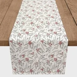Holly And Leaves 16x72 Cotton Twill Runner 8 Holly And Leaves 16x72 Cotton Twill Runner -Michaels X-Mas Decor D518625S 2