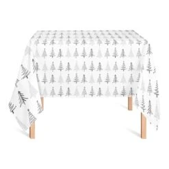 58" Christmas Tree Sketches Tablecloth 7 58" Christmas Tree Sketches Tablecloth -Michaels X-Mas Decor D518633S 2