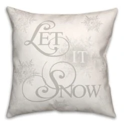 Let It Snowflakes 18x18 Throw Pillow 5 Let It Snowflakes 18x18 Throw Pillow -Michaels X-Mas Decor D518637S 1 1
