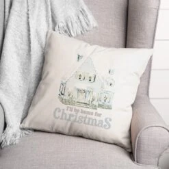 Home For Christmas Throw Pillow -Michaels X-Mas Decor D518638S 2