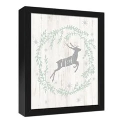 Noel Deer 11x14 Black Framed Canvas 9 Noel Deer 11x14 Black Framed Canvas -Michaels X-Mas Decor D518646S 2