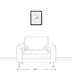 Noel Deer 11x14 Black Framed Canvas 11 Noel Deer 11x14 Black Framed Canvas -Michaels X-Mas Decor D518646S 4