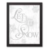 Let It Snowflakes 11x14 Black Framed Canvas -Michaels X-Mas Decor D518647S 1