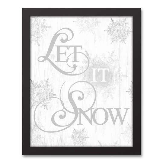 Let It Snowflakes 11x14 Black Framed Canvas 3 Let It Snowflakes 11x14 Black Framed Canvas