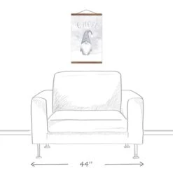 Gnoel Gnome 12x18 Teak Hanging Canvas -Michaels X-Mas Decor D518650S 3