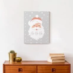 Ho Ho Ho Santa 11x14 Canvas Wall Art -Michaels X-Mas Decor D518651S 4