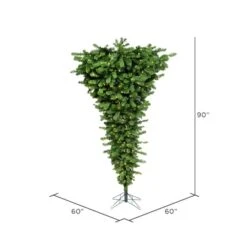 7.5ft. Pre-Lit Green Upside Down Artificial Christmas Tree, Warm White Dura-Lit® LED Lights -Michaels X-Mas Decor D522293S 4