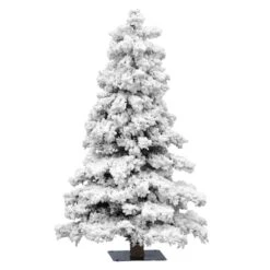 7ft. Unlit Flocked Spruce Artificial Christmas Tree