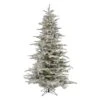 6.5ft. Pre-Lit Flocked Sierra Fir Artificial Christmas Tree, Pure White Dura-Lit® LED Lights 2 6.5ft. Pre-Lit Flocked Sierra Fir Artificial Christmas Tree, Pure White Dura-Lit® LED Lights -Michaels X-Mas Decor D522351S 1