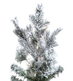 6.5ft. Pre-Lit Flocked Sierra Fir Artificial Christmas Tree, Pure White Dura-Lit® LED Lights 12 6.5ft. Pre-Lit Flocked Sierra Fir Artificial Christmas Tree, Pure White Dura-Lit® LED Lights -Michaels X-Mas Decor D522351S 3