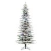 9ft. Pre-Lit Flocked Utica Fir Slim Artificial Christmas Tree, Multi-Colored LED Lights -Michaels X-Mas Decor D522359S 1