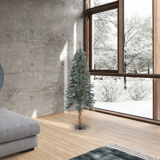 5ft. Unlit Natural Bark Alpine Artificial Christmas Tree 5 5ft. Unlit Natural Bark Alpine Artificial Christmas Tree - Image 3