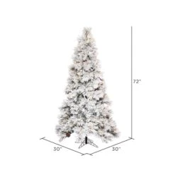 6ft. Pre-Lit Flocked Atka Pencil Artificial Christmas Tree, Warm White LED Lights -Michaels X-Mas Decor D522514S 3
