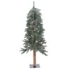 4ft. Pre-Lit Natural Bark Alpine Artificial Christmas Tree, Warm White Dura-lit LED Lights -Michaels X-Mas Decor D522520S 1