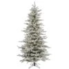 6.5ft. Pre-Lit Slim Flocked Sierra Fir Artificial Christmas Tree, Pure White Dura-Lit® LED Lights -Michaels X-Mas Decor D522526S 1
