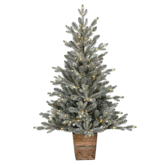 4ft. Pre-Lit Gooding Potted Pine Artificial Tree, Warm White LED Mini Lights 3 4ft. Pre-Lit Gooding Potted Pine Artificial Tree, Warm White LED Mini Lights