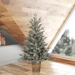 4ft. Pre-Lit Gooding Potted Pine Artificial Tree, Warm White LED Mini Lights 9 4ft. Pre-Lit Gooding Potted Pine Artificial Tree, Warm White LED Mini Lights -Michaels X-Mas Decor D522616S 2