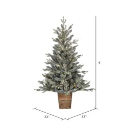 4ft. Pre-Lit Gooding Potted Pine Artificial Tree, Warm White LED Mini Lights 11 4ft. Pre-Lit Gooding Potted Pine Artificial Tree, Warm White LED Mini Lights -Michaels X-Mas Decor D522616S 4