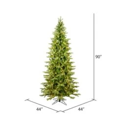 7.5ft. Pre-Lit Slim Balsam Spruce Artificial Christmas Tree, Warm White Dura-Lit® LED Lights -Michaels X-Mas Decor D522628S 3