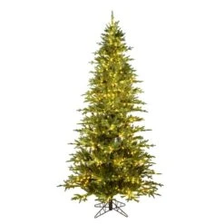 9ft. Pre-Lit Kamas Fraser Fir Artificial Christmas Tree, Warm White Low Voltage LED Lights