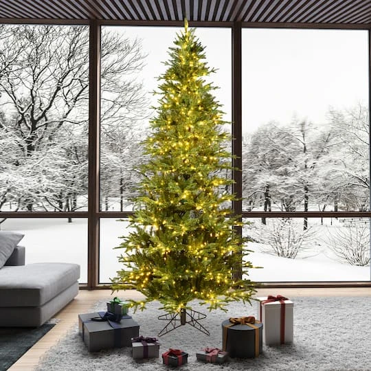 9ft. Pre-Lit Kamas Fraser Fir Artificial Christmas Tree, Warm White Low Voltage LED Lights 5 9ft. Pre-Lit Kamas Fraser Fir Artificial Christmas Tree, Warm White Low Voltage LED Lights - Image 3