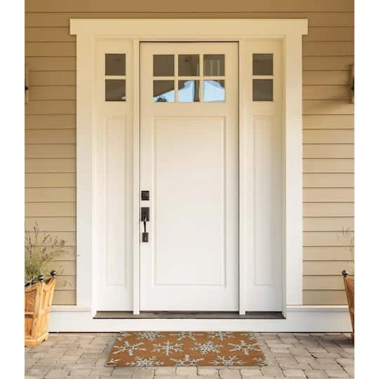 DII® Silver Snowflakes Glitter Doormat 5 DII® Silver Snowflakes Glitter Doormat - Image 3