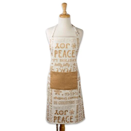 DII® Gold Christmas Collage Chef Apron 6 DII® Gold Christmas Collage Chef Apron - Image 4