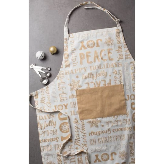 DII® Gold Christmas Collage Chef Apron 7 DII® Gold Christmas Collage Chef Apron - Image 5