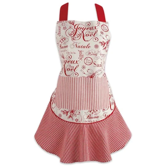 DII® Vintage Christmas Ruffle Apron 4 DII® Vintage Christmas Ruffle Apron - Image 2