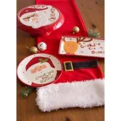 DII® Ceramic Santa Cake Plate With Stand -Michaels X-Mas Decor D539848S 5