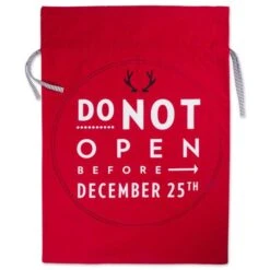 DII® Do Not Open Santa Drawstring Gift Bag