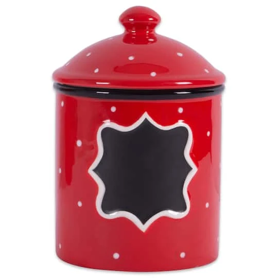 DII® Small Ceramic Red Canister 4 DII® Small Ceramic Red Canister - Image 2