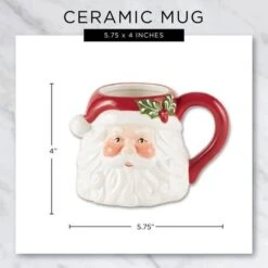 DII® 14oz. Santa Ceramic Mugs, 2ct. 23 DII® 14oz. Santa Ceramic Mugs, 2ct. -Michaels X-Mas Decor D539851S 10