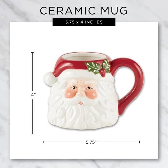 DII® 14oz. Santa Ceramic Mugs, 2ct. 13 DII® 14oz. Santa Ceramic Mugs, 2ct. - Image 11