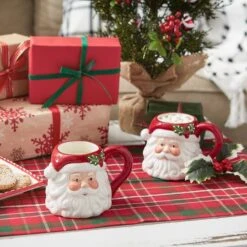 DII® 14oz. Santa Ceramic Mugs, 2ct. 21 DII® 14oz. Santa Ceramic Mugs, 2ct. -Michaels X-Mas Decor D539851S 8