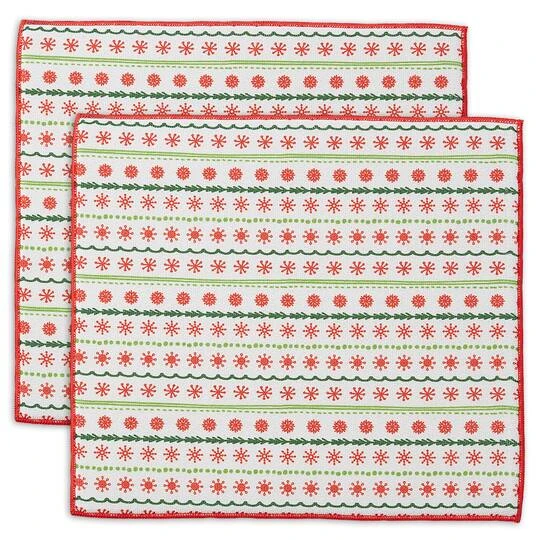DII® Snowflakes Dish Drying Mat Set, 2ct. 5 DII® Snowflakes Dish Drying Mat Set, 2ct. - Image 3
